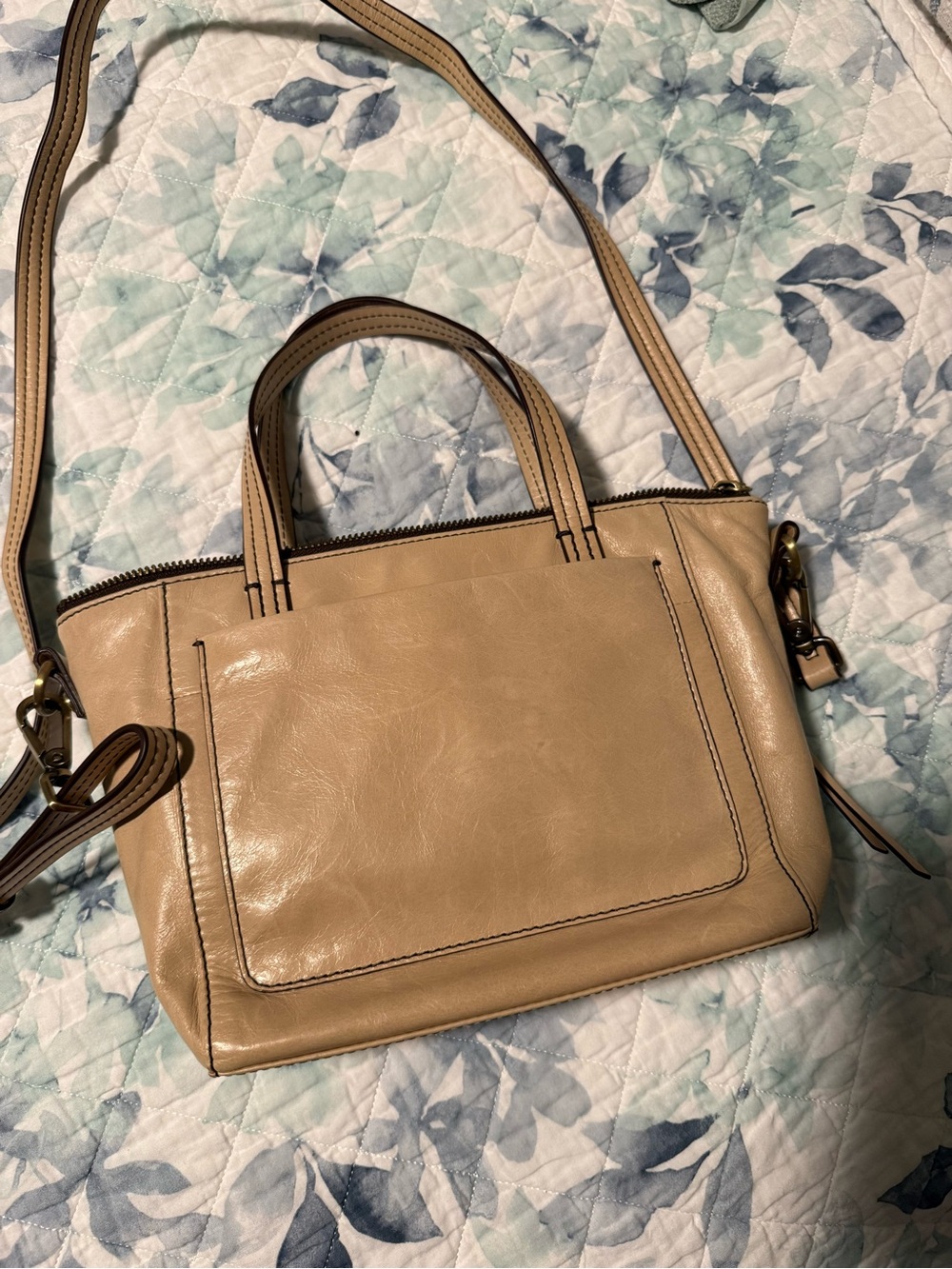 HOBO Leather Satchel/Crossbody with Removable & Adjustable Strap - Picture 3 of 7